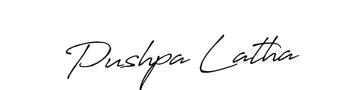 Make a beautiful signature design for name Pushpa Latha. With this signature (Antro_Vectra_Bolder) style, you can create a handwritten signature for free. Pushpa Latha signature style 7 images and pictures png