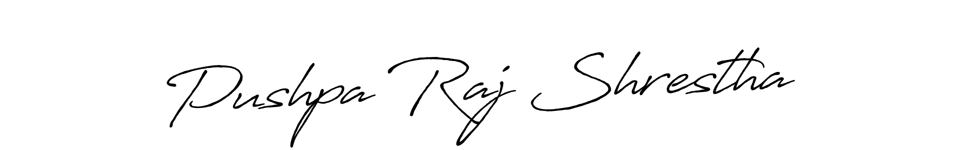 Make a beautiful signature design for name Pushpa Raj Shrestha. With this signature (Antro_Vectra_Bolder) style, you can create a handwritten signature for free. Pushpa Raj Shrestha signature style 7 images and pictures png
