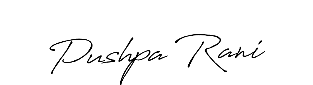 How to make Pushpa Rani name signature. Use Antro_Vectra_Bolder style for creating short signs online. This is the latest handwritten sign. Pushpa Rani signature style 7 images and pictures png