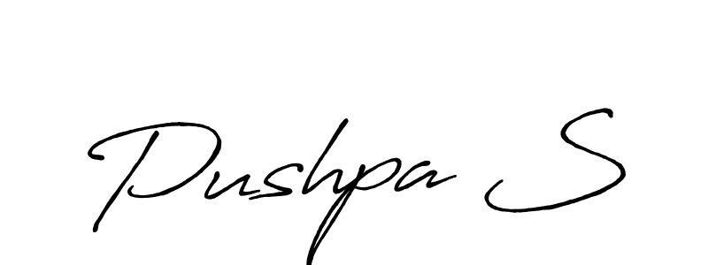 Create a beautiful signature design for name Pushpa S. With this signature (Antro_Vectra_Bolder) fonts, you can make a handwritten signature for free. Pushpa S signature style 7 images and pictures png