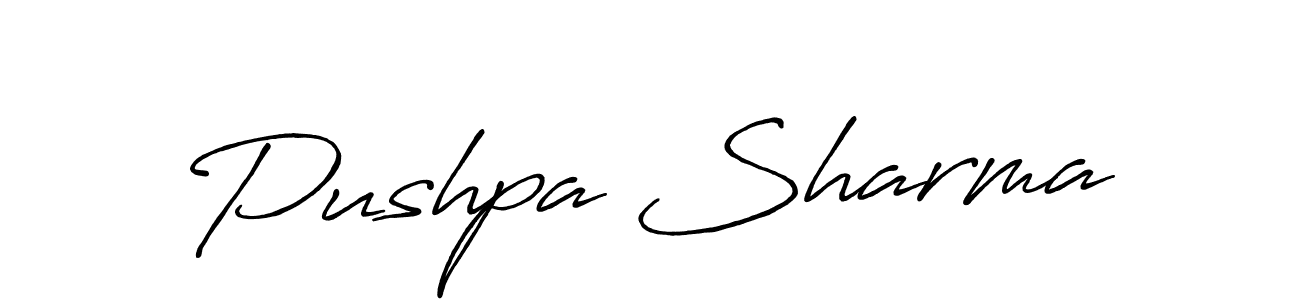 Antro_Vectra_Bolder is a professional signature style that is perfect for those who want to add a touch of class to their signature. It is also a great choice for those who want to make their signature more unique. Get Pushpa Sharma name to fancy signature for free. Pushpa Sharma signature style 7 images and pictures png