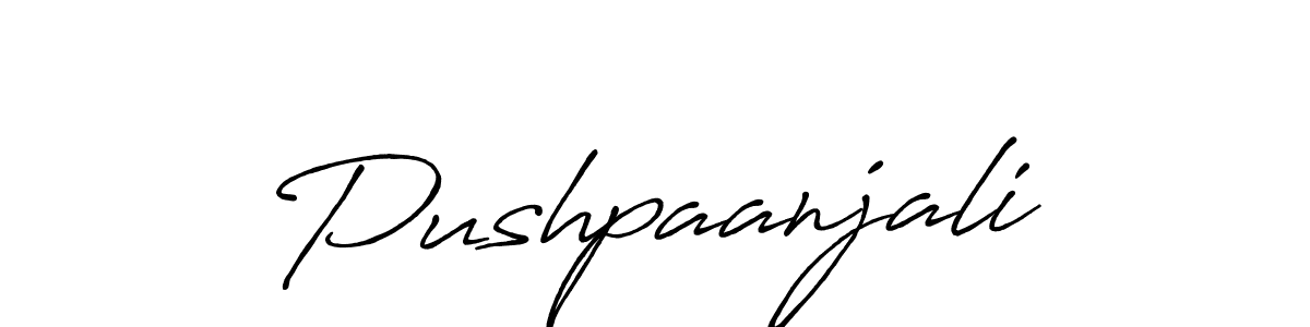 Design your own signature with our free online signature maker. With this signature software, you can create a handwritten (Antro_Vectra_Bolder) signature for name Pushpaanjali. Pushpaanjali signature style 7 images and pictures png