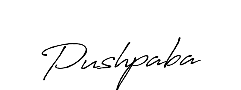 Make a beautiful signature design for name Pushpaba. With this signature (Antro_Vectra_Bolder) style, you can create a handwritten signature for free. Pushpaba signature style 7 images and pictures png