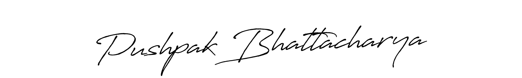 Pushpak Bhattacharya stylish signature style. Best Handwritten Sign (Antro_Vectra_Bolder) for my name. Handwritten Signature Collection Ideas for my name Pushpak Bhattacharya. Pushpak Bhattacharya signature style 7 images and pictures png