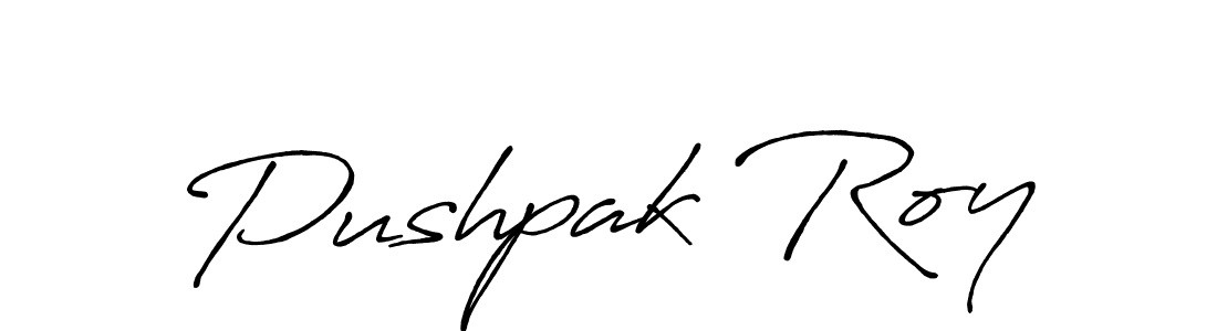 Antro_Vectra_Bolder is a professional signature style that is perfect for those who want to add a touch of class to their signature. It is also a great choice for those who want to make their signature more unique. Get Pushpak Roy name to fancy signature for free. Pushpak Roy signature style 7 images and pictures png