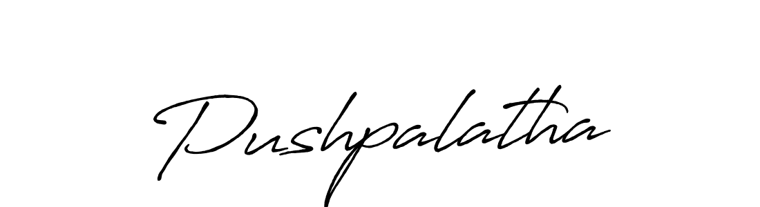 Use a signature maker to create a handwritten signature online. With this signature software, you can design (Antro_Vectra_Bolder) your own signature for name Pushpalatha. Pushpalatha signature style 7 images and pictures png
