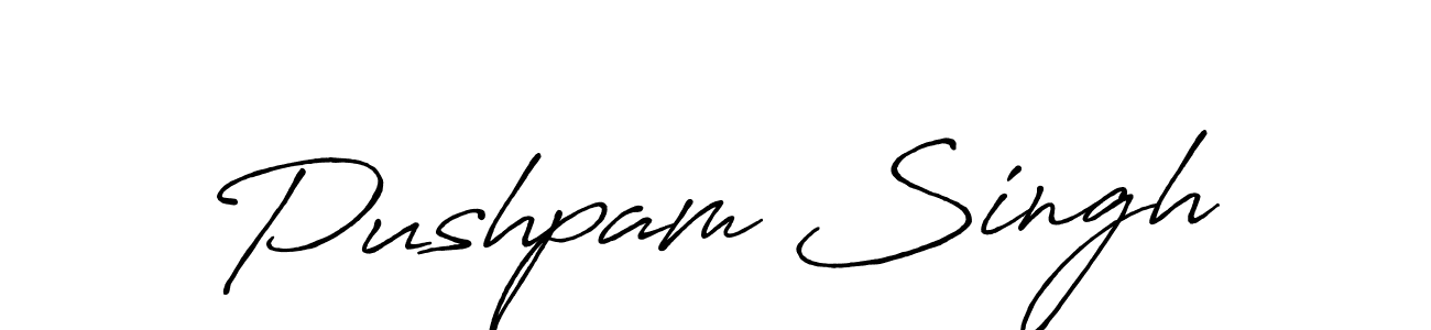 Pushpam Singh stylish signature style. Best Handwritten Sign (Antro_Vectra_Bolder) for my name. Handwritten Signature Collection Ideas for my name Pushpam Singh. Pushpam Singh signature style 7 images and pictures png