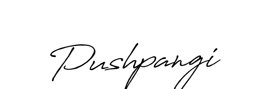 Use a signature maker to create a handwritten signature online. With this signature software, you can design (Antro_Vectra_Bolder) your own signature for name Pushpangi. Pushpangi signature style 7 images and pictures png