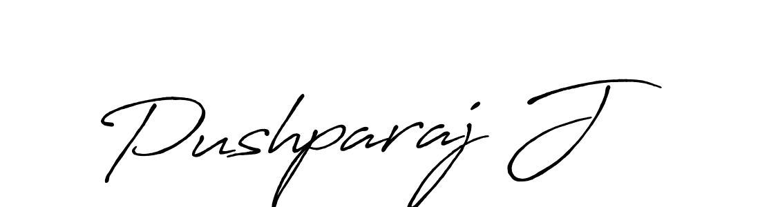 How to make Pushparaj J signature? Antro_Vectra_Bolder is a professional autograph style. Create handwritten signature for Pushparaj J name. Pushparaj J signature style 7 images and pictures png