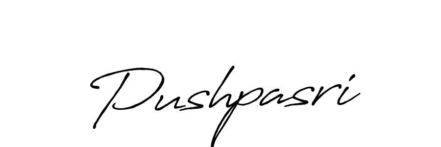 Pushpasri stylish signature style. Best Handwritten Sign (Antro_Vectra_Bolder) for my name. Handwritten Signature Collection Ideas for my name Pushpasri. Pushpasri signature style 7 images and pictures png