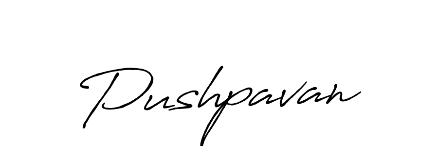 Design your own signature with our free online signature maker. With this signature software, you can create a handwritten (Antro_Vectra_Bolder) signature for name Pushpavan. Pushpavan signature style 7 images and pictures png