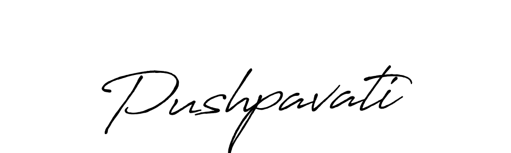 How to make Pushpavati signature? Antro_Vectra_Bolder is a professional autograph style. Create handwritten signature for Pushpavati name. Pushpavati signature style 7 images and pictures png