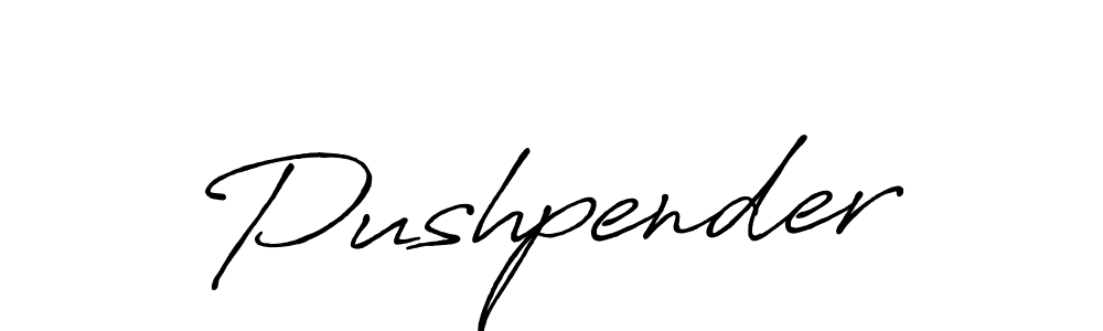 Similarly Antro_Vectra_Bolder is the best handwritten signature design. Signature creator online .You can use it as an online autograph creator for name Pushpender. Pushpender signature style 7 images and pictures png