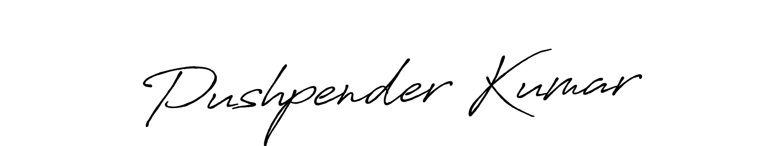 Design your own signature with our free online signature maker. With this signature software, you can create a handwritten (Antro_Vectra_Bolder) signature for name Pushpender Kumar. Pushpender Kumar signature style 7 images and pictures png