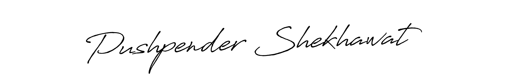 Also we have Pushpender Shekhawat name is the best signature style. Create professional handwritten signature collection using Antro_Vectra_Bolder autograph style. Pushpender Shekhawat signature style 7 images and pictures png