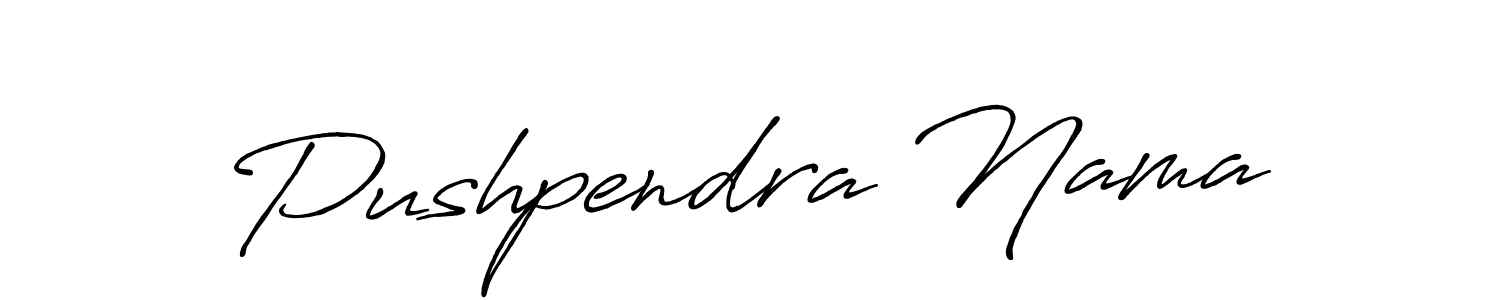 Pushpendra Nama stylish signature style. Best Handwritten Sign (Antro_Vectra_Bolder) for my name. Handwritten Signature Collection Ideas for my name Pushpendra Nama. Pushpendra Nama signature style 7 images and pictures png