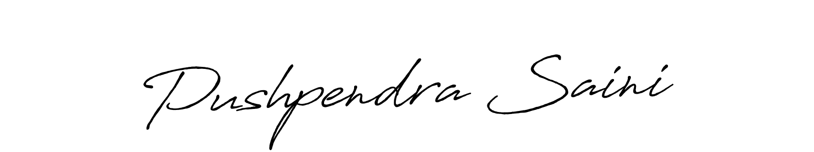 Pushpendra Saini stylish signature style. Best Handwritten Sign (Antro_Vectra_Bolder) for my name. Handwritten Signature Collection Ideas for my name Pushpendra Saini. Pushpendra Saini signature style 7 images and pictures png