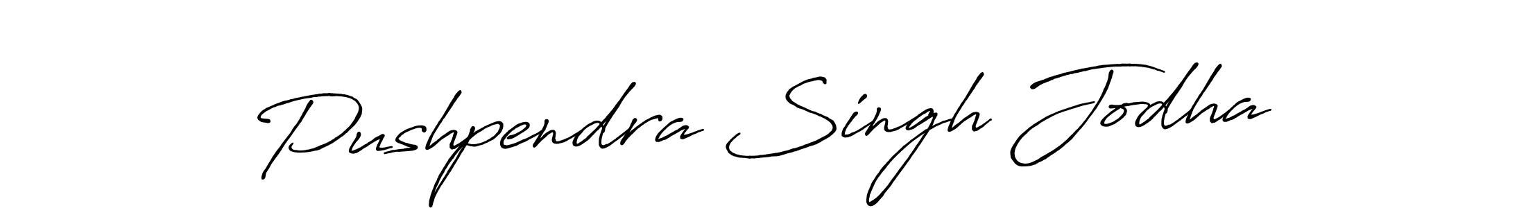 Create a beautiful signature design for name Pushpendra Singh Jodha. With this signature (Antro_Vectra_Bolder) fonts, you can make a handwritten signature for free. Pushpendra Singh Jodha signature style 7 images and pictures png