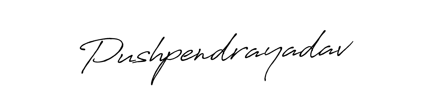 Use a signature maker to create a handwritten signature online. With this signature software, you can design (Antro_Vectra_Bolder) your own signature for name Pushpendrayadav. Pushpendrayadav signature style 7 images and pictures png