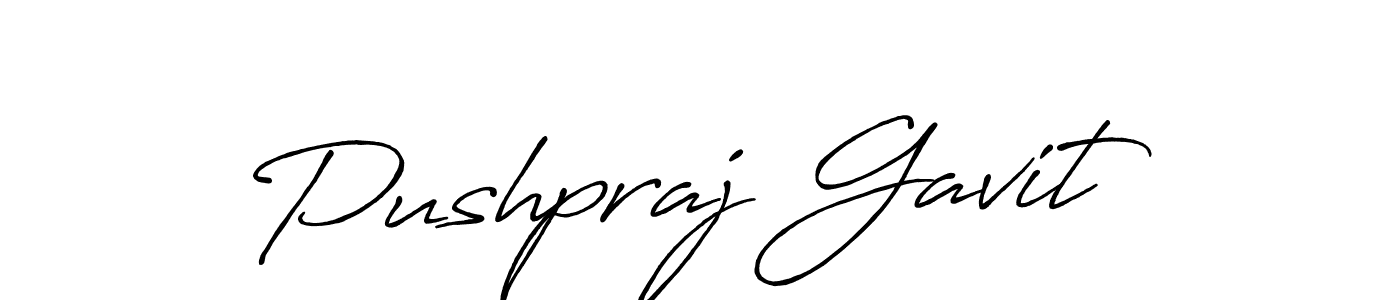 Design your own signature with our free online signature maker. With this signature software, you can create a handwritten (Antro_Vectra_Bolder) signature for name Pushpraj Gavit. Pushpraj Gavit signature style 7 images and pictures png