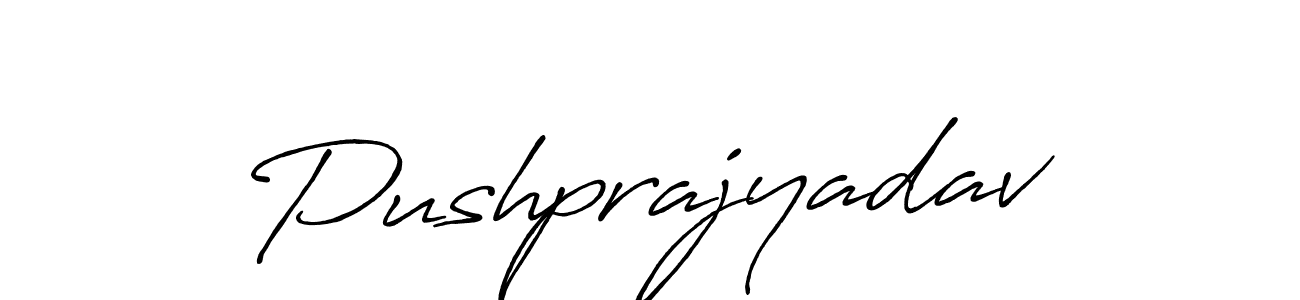 How to make Pushprajyadav signature? Antro_Vectra_Bolder is a professional autograph style. Create handwritten signature for Pushprajyadav name. Pushprajyadav signature style 7 images and pictures png