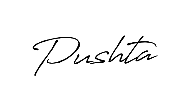 How to make Pushta signature? Antro_Vectra_Bolder is a professional autograph style. Create handwritten signature for Pushta name. Pushta signature style 7 images and pictures png