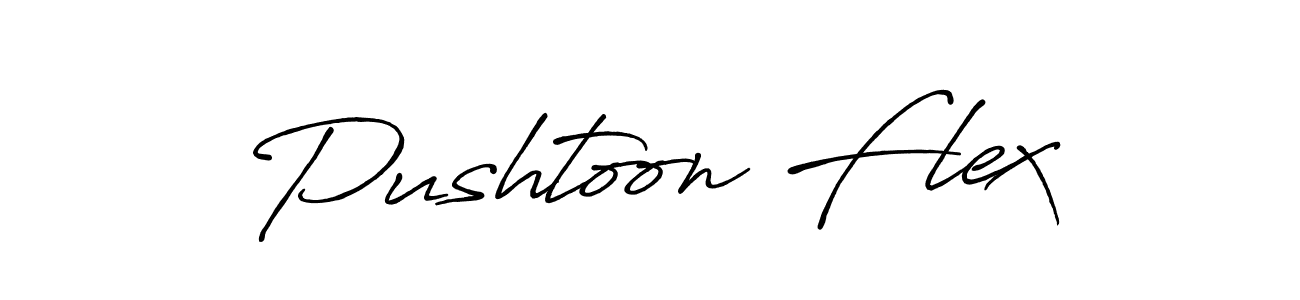 Make a beautiful signature design for name Pushtoon Flex. With this signature (Antro_Vectra_Bolder) style, you can create a handwritten signature for free. Pushtoon Flex signature style 7 images and pictures png