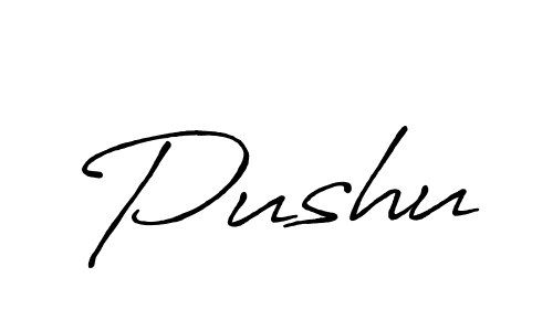 Design your own signature with our free online signature maker. With this signature software, you can create a handwritten (Antro_Vectra_Bolder) signature for name Pushu. Pushu signature style 7 images and pictures png
