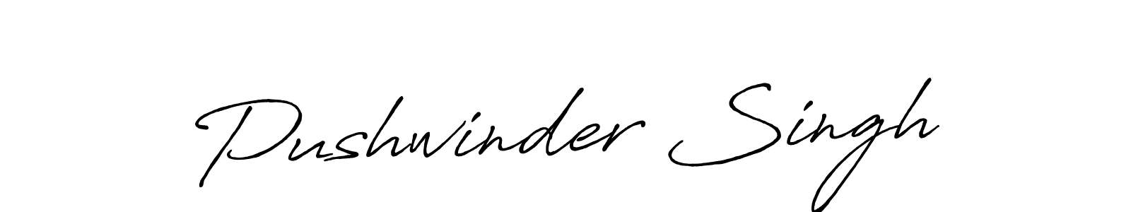 Pushwinder Singh stylish signature style. Best Handwritten Sign (Antro_Vectra_Bolder) for my name. Handwritten Signature Collection Ideas for my name Pushwinder Singh. Pushwinder Singh signature style 7 images and pictures png