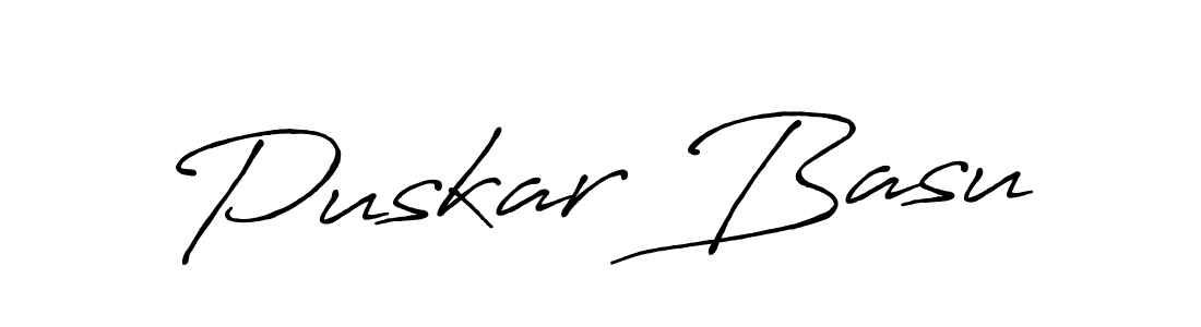 How to make Puskar Basu signature? Antro_Vectra_Bolder is a professional autograph style. Create handwritten signature for Puskar Basu name. Puskar Basu signature style 7 images and pictures png