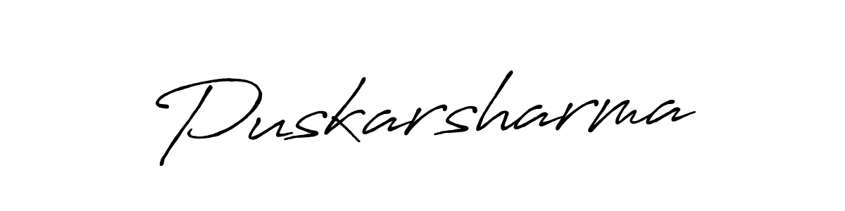 Make a beautiful signature design for name Puskarsharma. Use this online signature maker to create a handwritten signature for free. Puskarsharma signature style 7 images and pictures png