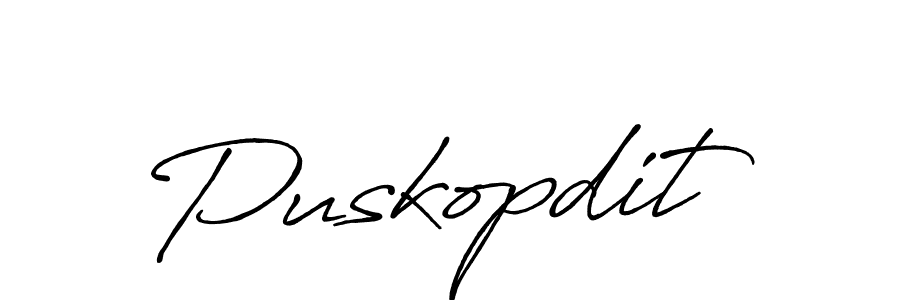 How to make Puskopdit signature? Antro_Vectra_Bolder is a professional autograph style. Create handwritten signature for Puskopdit name. Puskopdit signature style 7 images and pictures png