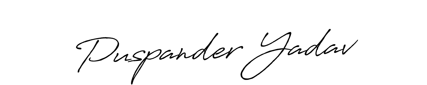 It looks lik you need a new signature style for name Puspander Yadav. Design unique handwritten (Antro_Vectra_Bolder) signature with our free signature maker in just a few clicks. Puspander Yadav signature style 7 images and pictures png