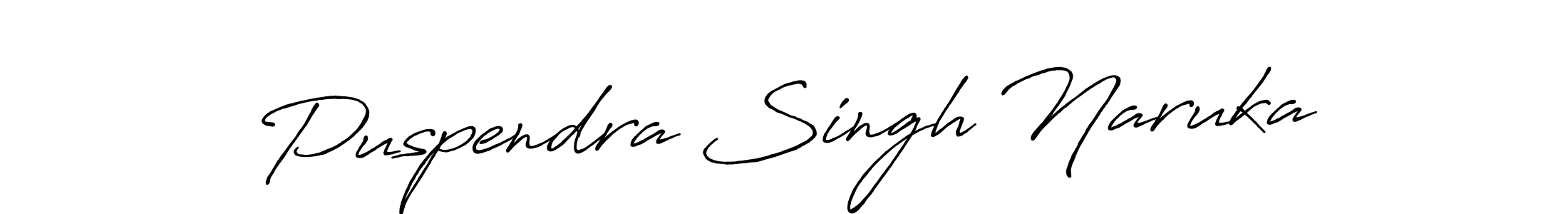Design your own signature with our free online signature maker. With this signature software, you can create a handwritten (Antro_Vectra_Bolder) signature for name Puspendra Singh Naruka. Puspendra Singh Naruka signature style 7 images and pictures png