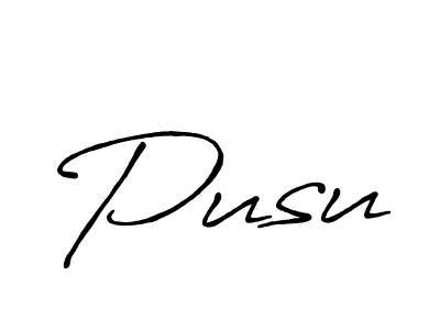 How to make Pusu name signature. Use Antro_Vectra_Bolder style for creating short signs online. This is the latest handwritten sign. Pusu signature style 7 images and pictures png