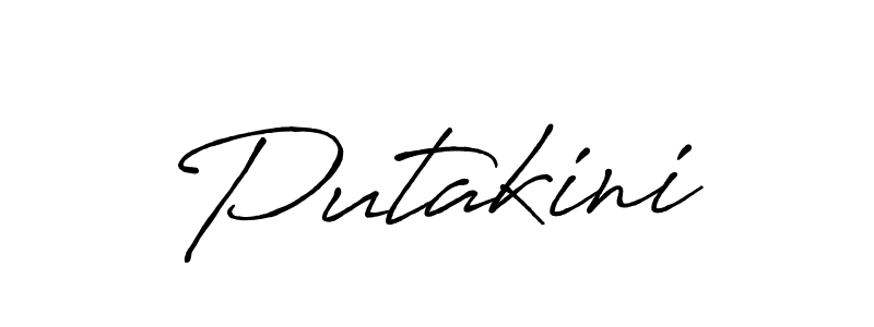 Design your own signature with our free online signature maker. With this signature software, you can create a handwritten (Antro_Vectra_Bolder) signature for name Putakini. Putakini signature style 7 images and pictures png