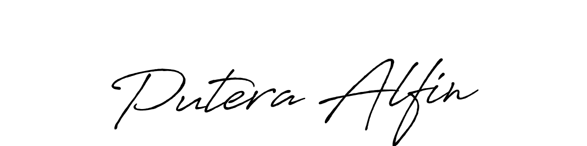 Create a beautiful signature design for name Putera Alfin. With this signature (Antro_Vectra_Bolder) fonts, you can make a handwritten signature for free. Putera Alfin signature style 7 images and pictures png