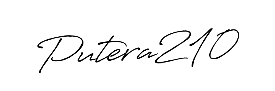 Use a signature maker to create a handwritten signature online. With this signature software, you can design (Antro_Vectra_Bolder) your own signature for name Putera210. Putera210 signature style 7 images and pictures png