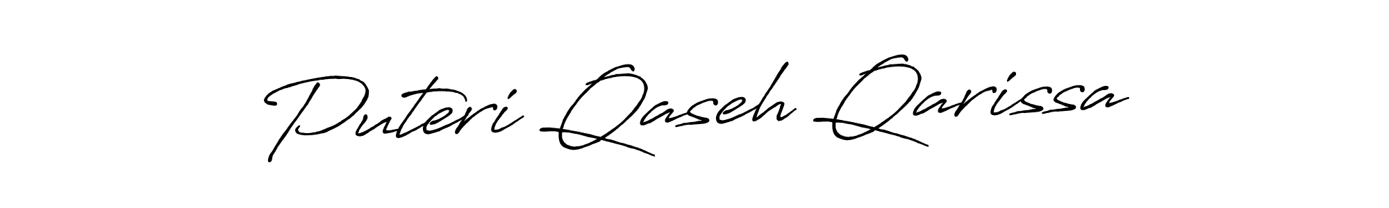 Puteri Qaseh Qarissa stylish signature style. Best Handwritten Sign (Antro_Vectra_Bolder) for my name. Handwritten Signature Collection Ideas for my name Puteri Qaseh Qarissa. Puteri Qaseh Qarissa signature style 7 images and pictures png