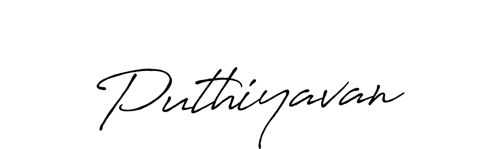 How to make Puthiyavan name signature. Use Antro_Vectra_Bolder style for creating short signs online. This is the latest handwritten sign. Puthiyavan signature style 7 images and pictures png