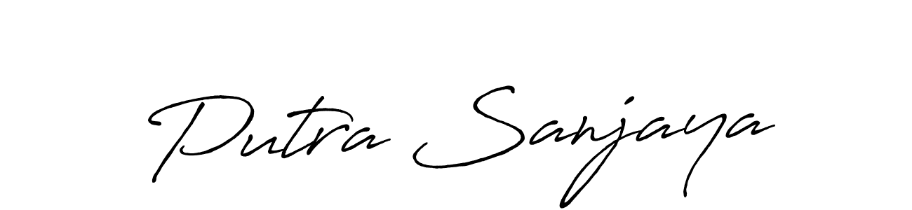 Also You can easily find your signature by using the search form. We will create Putra Sanjaya name handwritten signature images for you free of cost using Antro_Vectra_Bolder sign style. Putra Sanjaya signature style 7 images and pictures png