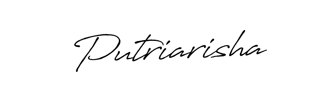 Design your own signature with our free online signature maker. With this signature software, you can create a handwritten (Antro_Vectra_Bolder) signature for name Putriarisha. Putriarisha signature style 7 images and pictures png