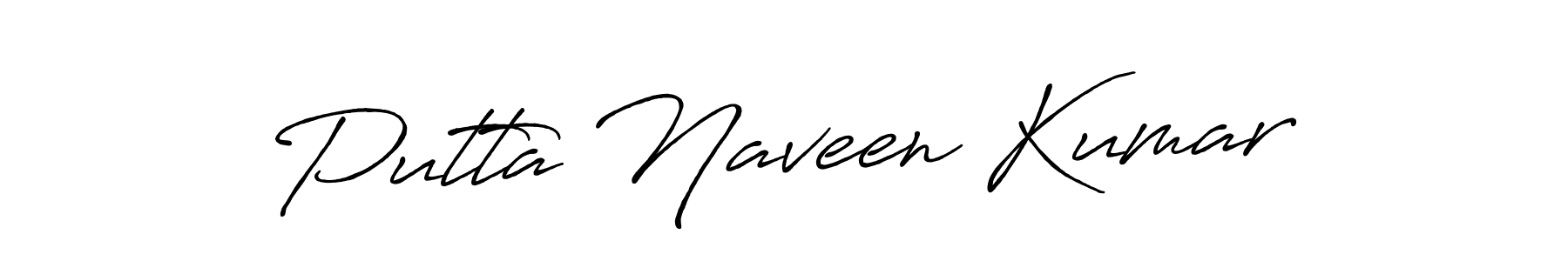 Also we have Putta Naveen Kumar name is the best signature style. Create professional handwritten signature collection using Antro_Vectra_Bolder autograph style. Putta Naveen Kumar signature style 7 images and pictures png