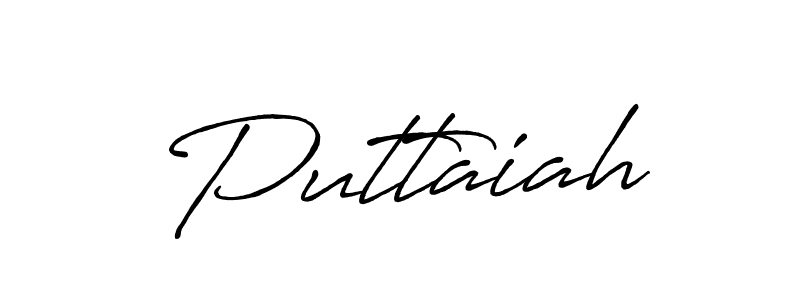 Create a beautiful signature design for name Puttaiah. With this signature (Antro_Vectra_Bolder) fonts, you can make a handwritten signature for free. Puttaiah signature style 7 images and pictures png