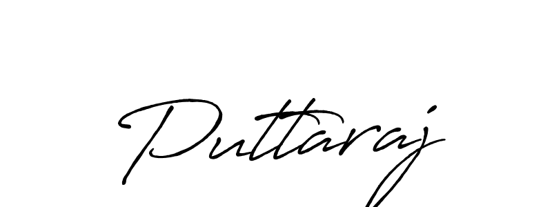Make a beautiful signature design for name Puttaraj. With this signature (Antro_Vectra_Bolder) style, you can create a handwritten signature for free. Puttaraj signature style 7 images and pictures png