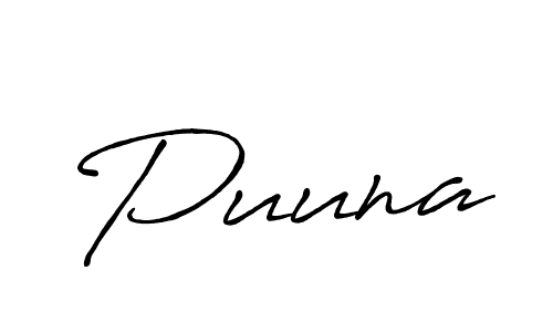 Also we have Puuna name is the best signature style. Create professional handwritten signature collection using Antro_Vectra_Bolder autograph style. Puuna signature style 7 images and pictures png