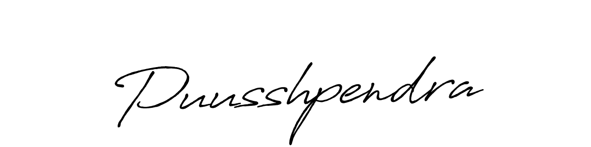 Make a beautiful signature design for name Puusshpendra. With this signature (Antro_Vectra_Bolder) style, you can create a handwritten signature for free. Puusshpendra signature style 7 images and pictures png