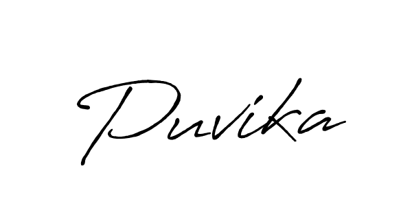 How to make Puvika name signature. Use Antro_Vectra_Bolder style for creating short signs online. This is the latest handwritten sign. Puvika signature style 7 images and pictures png