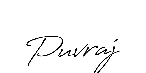 Design your own signature with our free online signature maker. With this signature software, you can create a handwritten (Antro_Vectra_Bolder) signature for name Puvraj. Puvraj signature style 7 images and pictures png