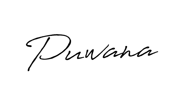 Make a beautiful signature design for name Puwana. Use this online signature maker to create a handwritten signature for free. Puwana signature style 7 images and pictures png